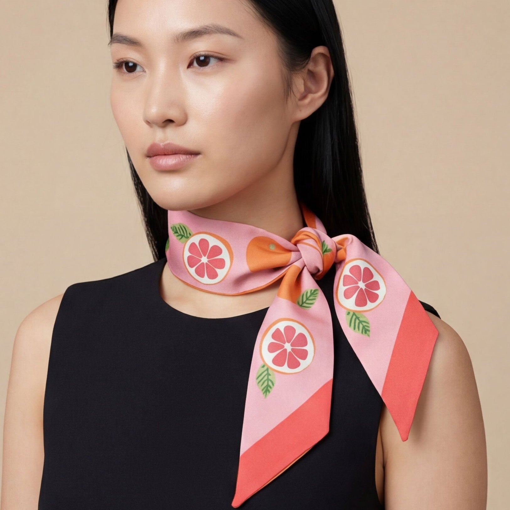 California Pomelo Twilly Ribbon Scarf – centinelle