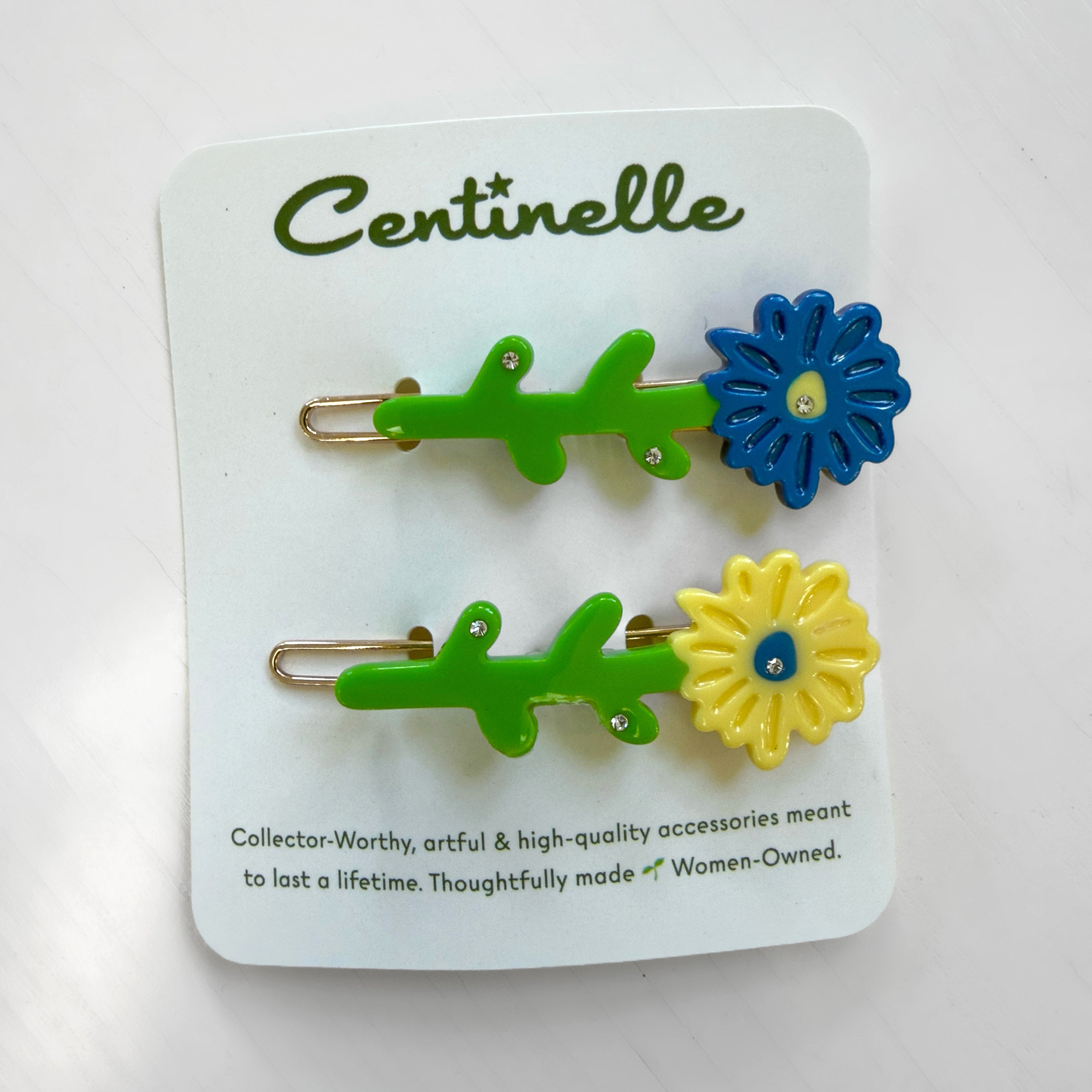Tiny Flowers Hair Clip Duo
