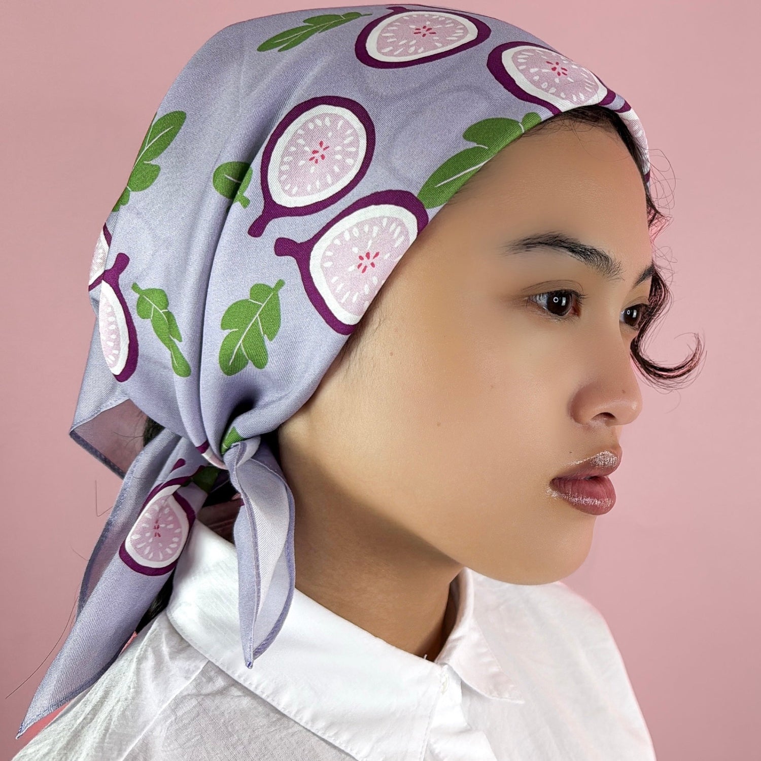 Fig Cotton Silk Bandana