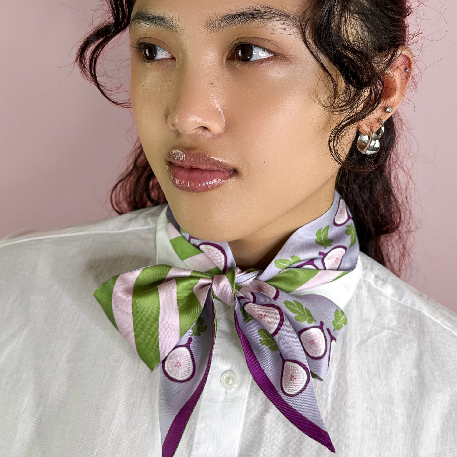 Fig Twilly Ribbon Scarf