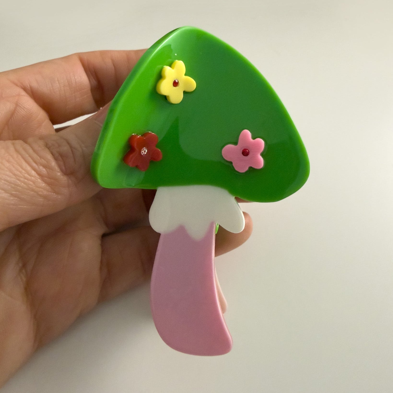 Mushroom Floral Hair Claw