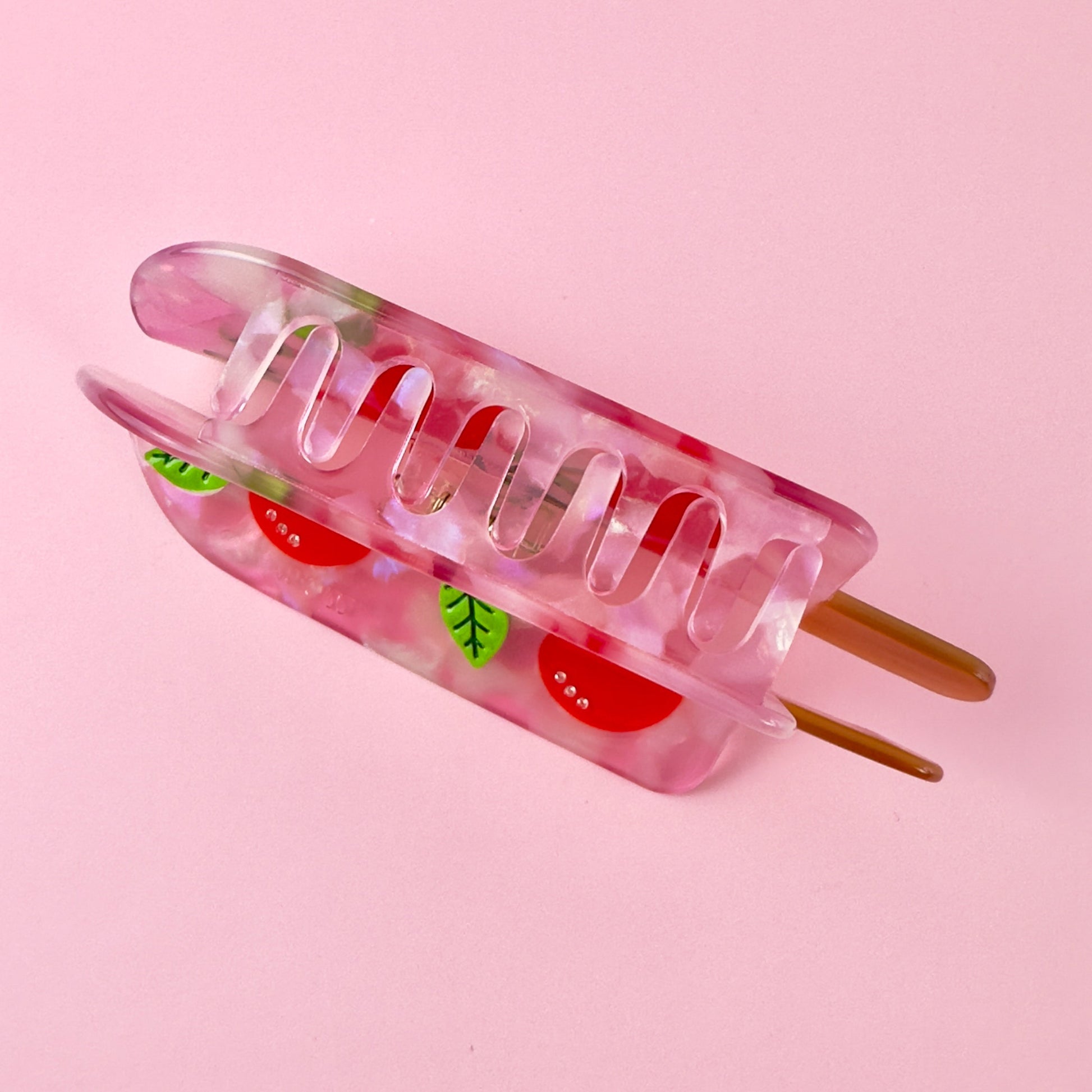 Cherry popsicle hair claw, stay cool with this delicious hair accessory from Centinelle 