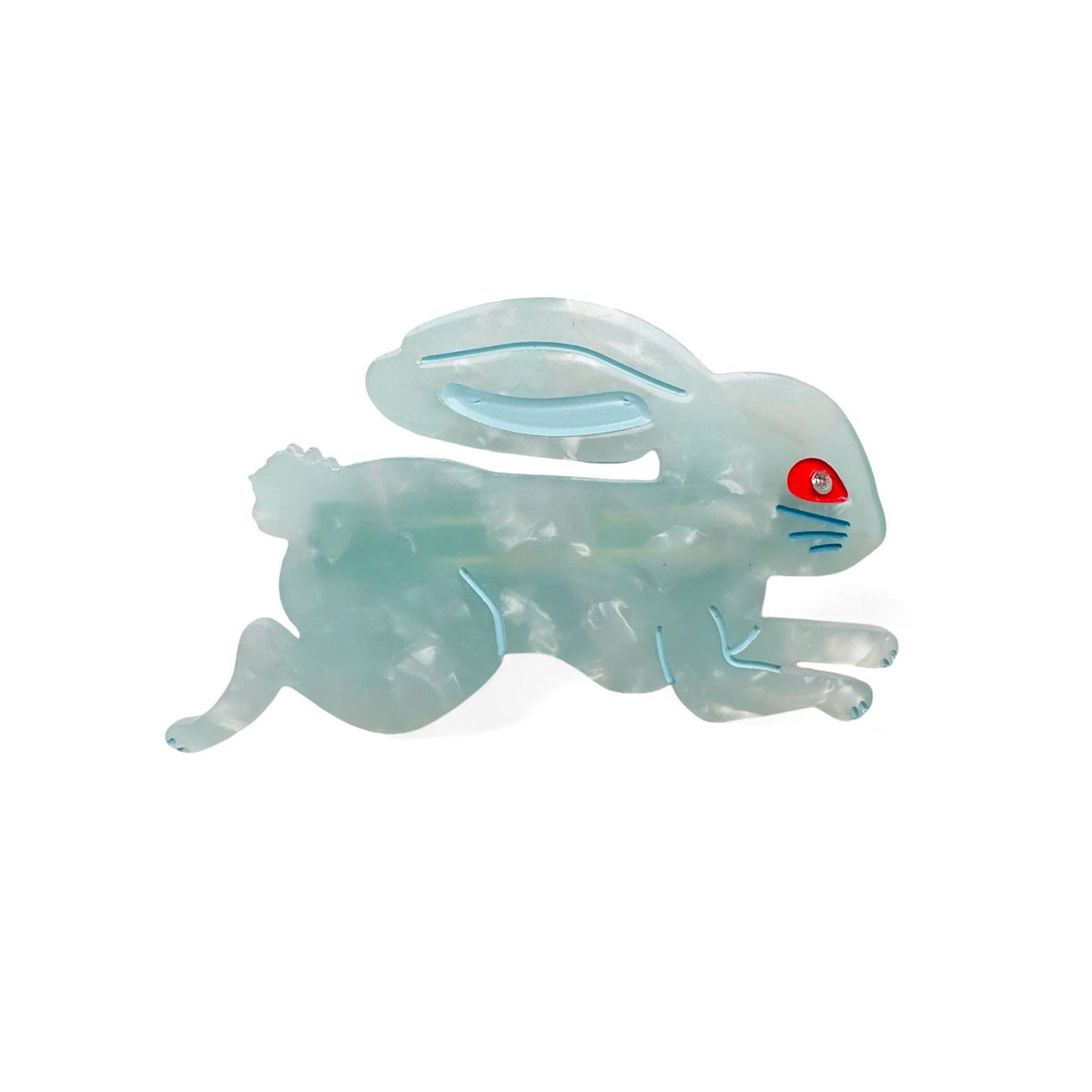 LINGONBERRY CANDY BUNNY BLUE   - Hair Barrette