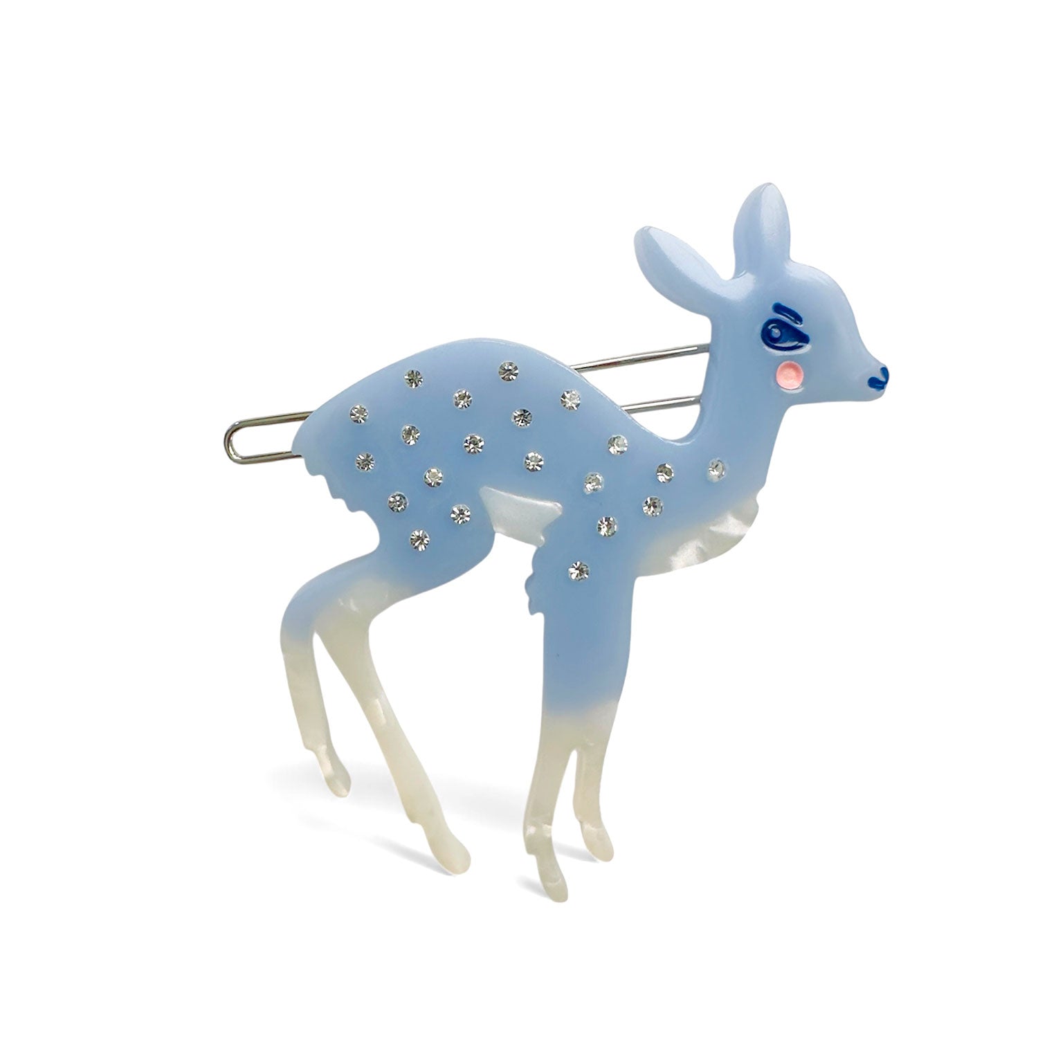 blue fawn deer hair clip for christmas or any season