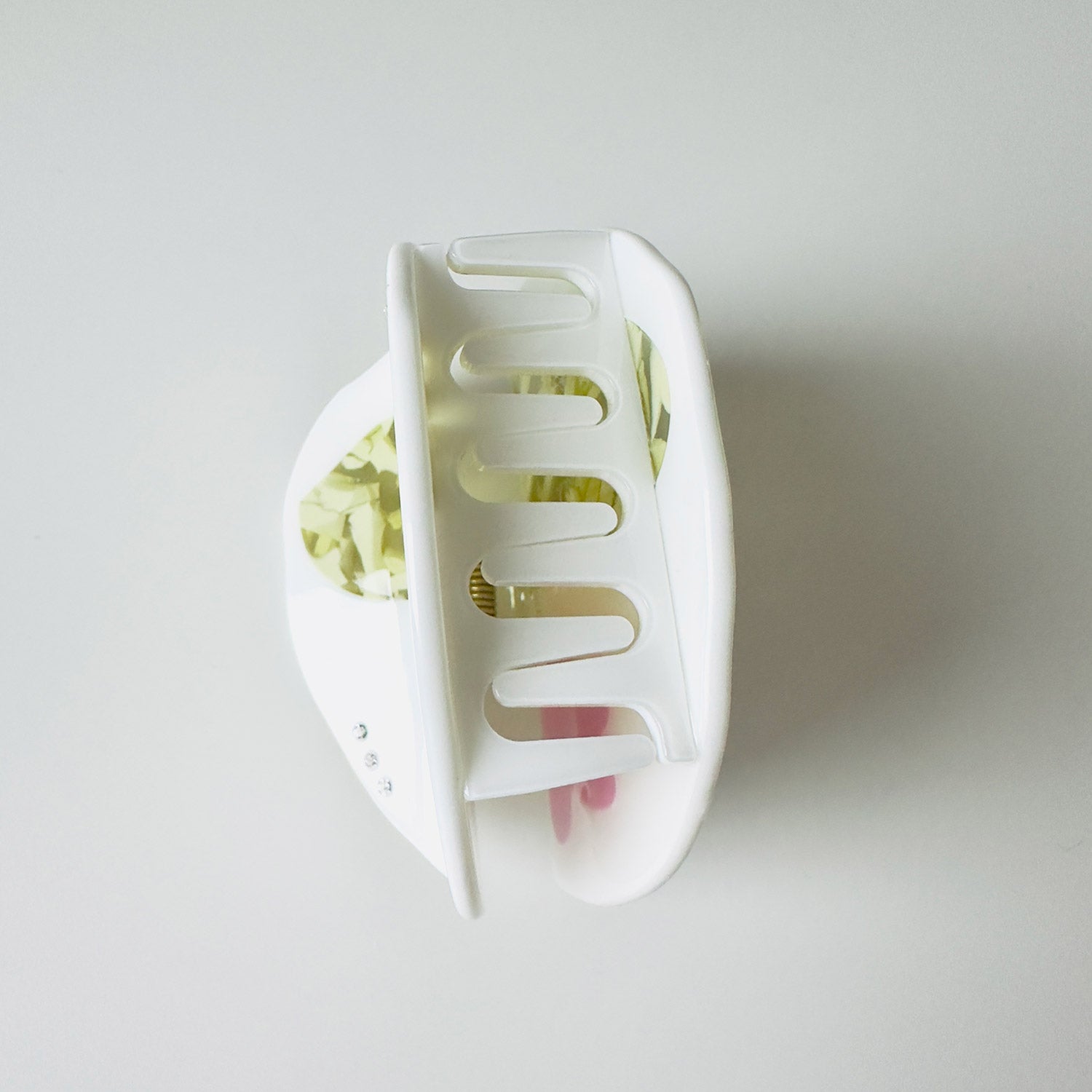 Delicious matcha latte cup hair claw with crystal and pink cherry blossom