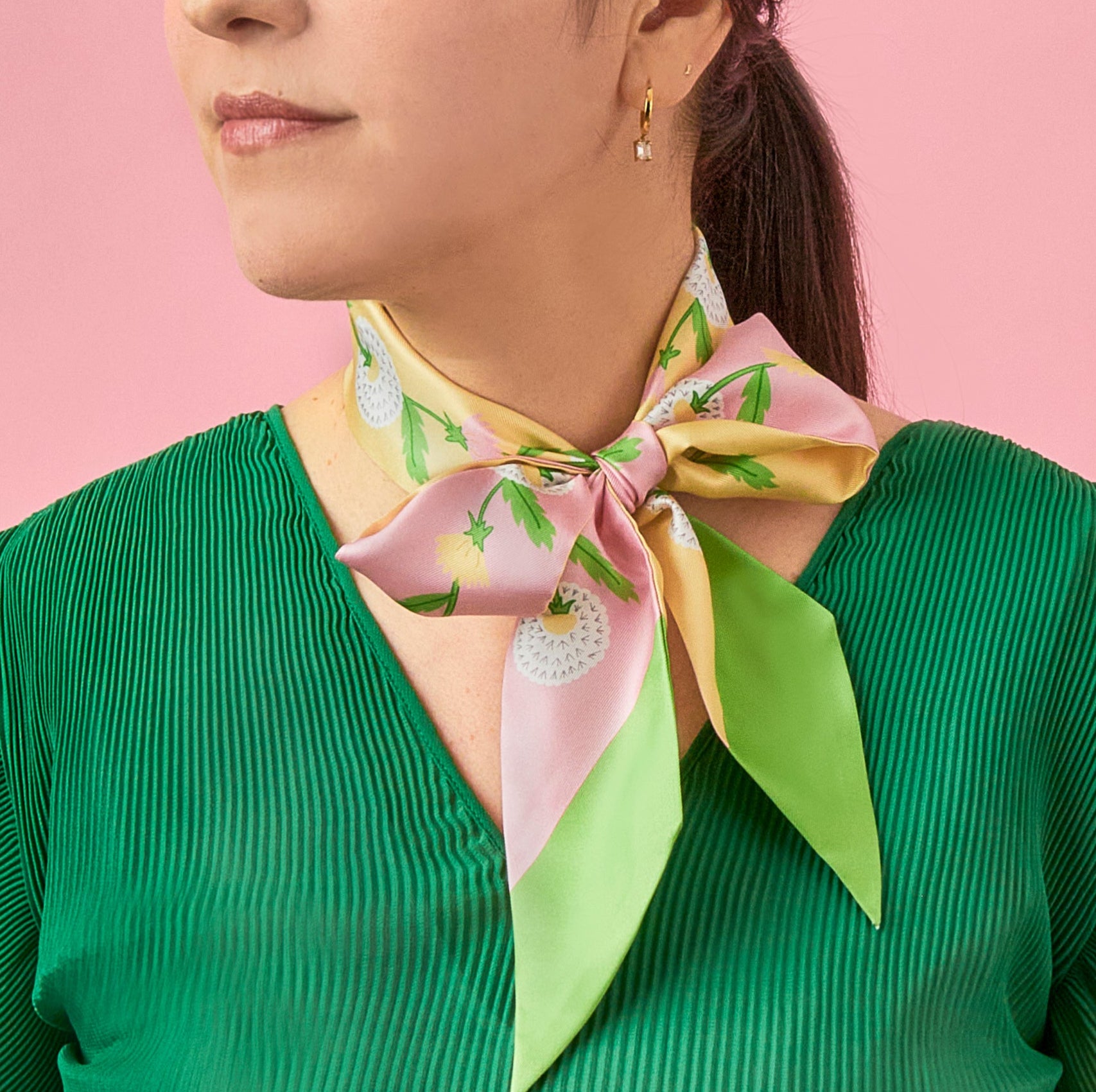 Scart Ribbon Dandelion Twilly Ribbon Scarf – centinelle