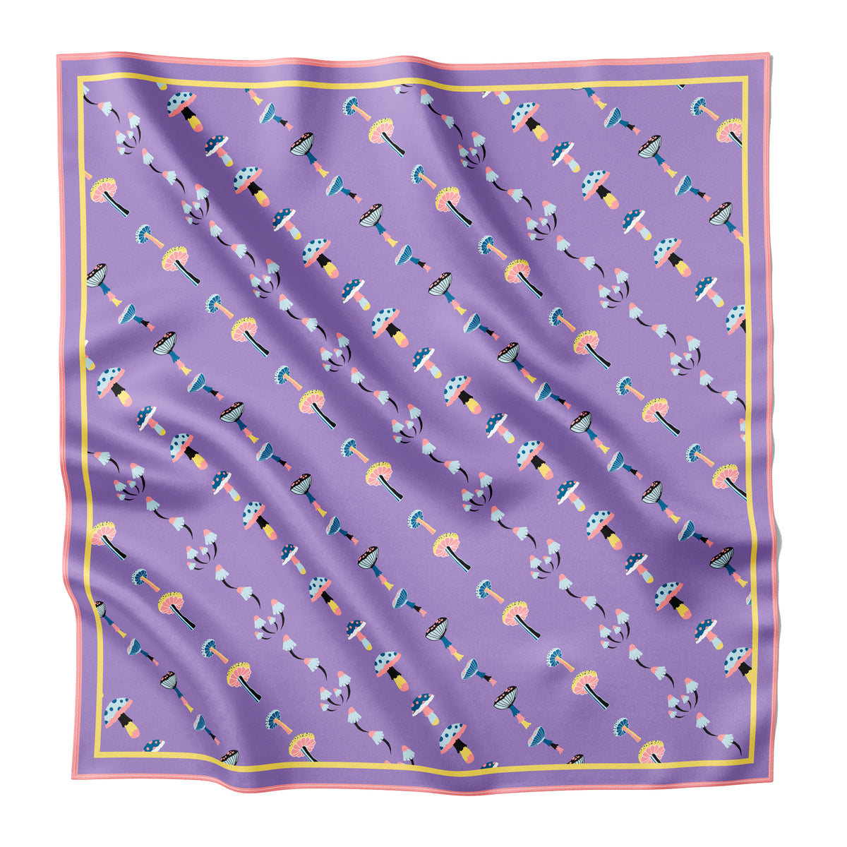 Dipsea Mushrooms large silk square scarf by Centinelle