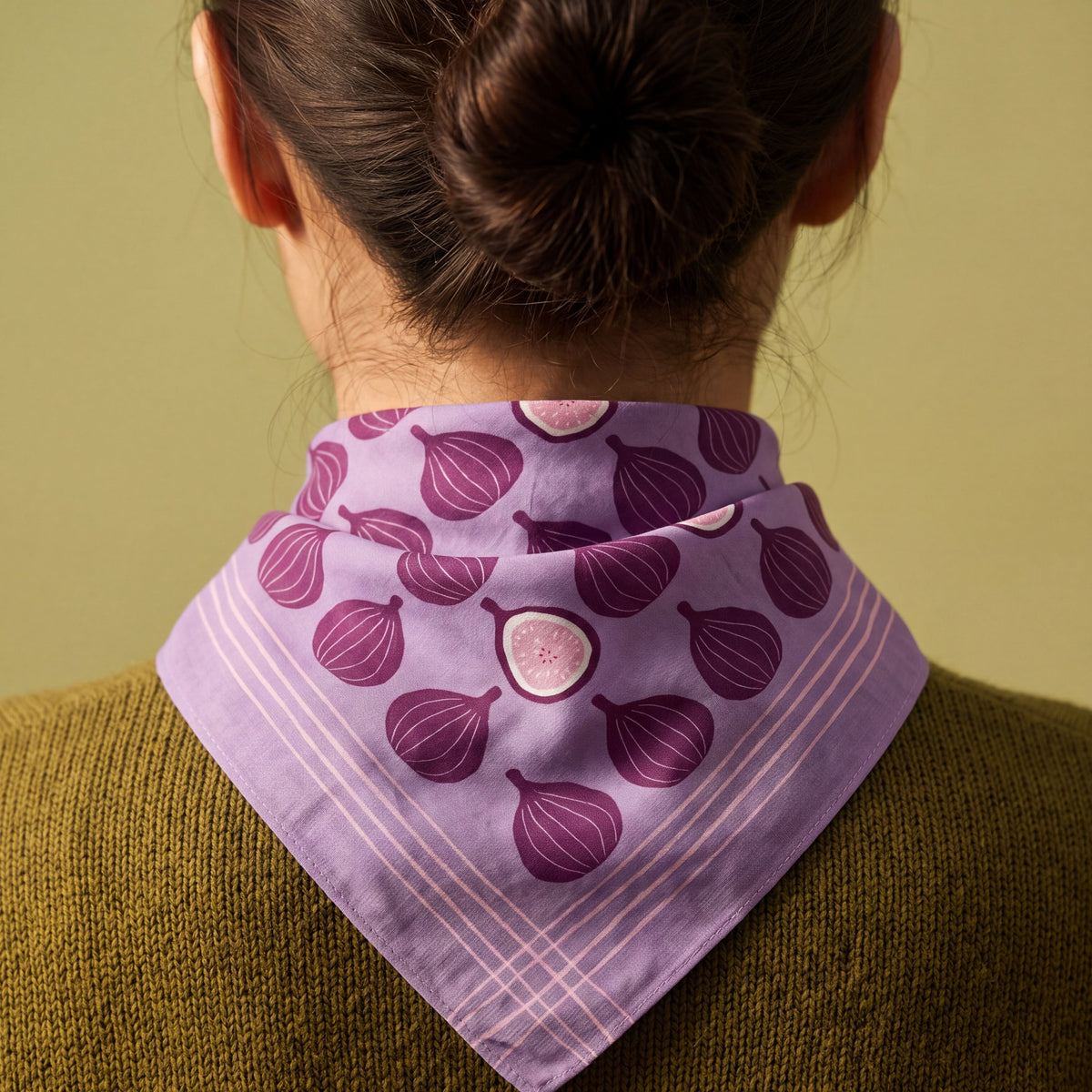 Fig Lavender Cotton Bandana