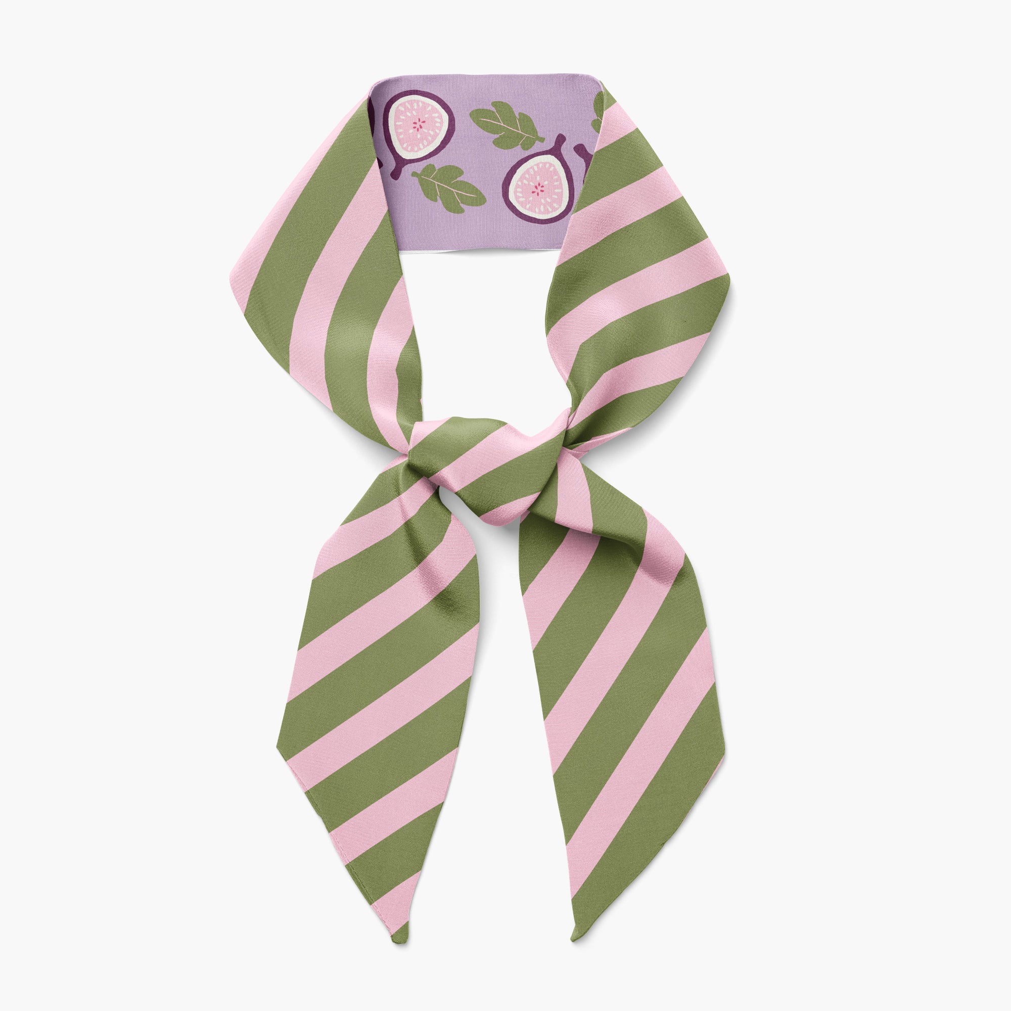 Green and pink striped scarf 