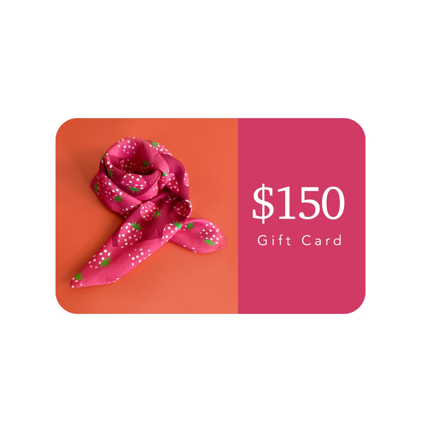 Centinelle gift card with 150 dollars value.