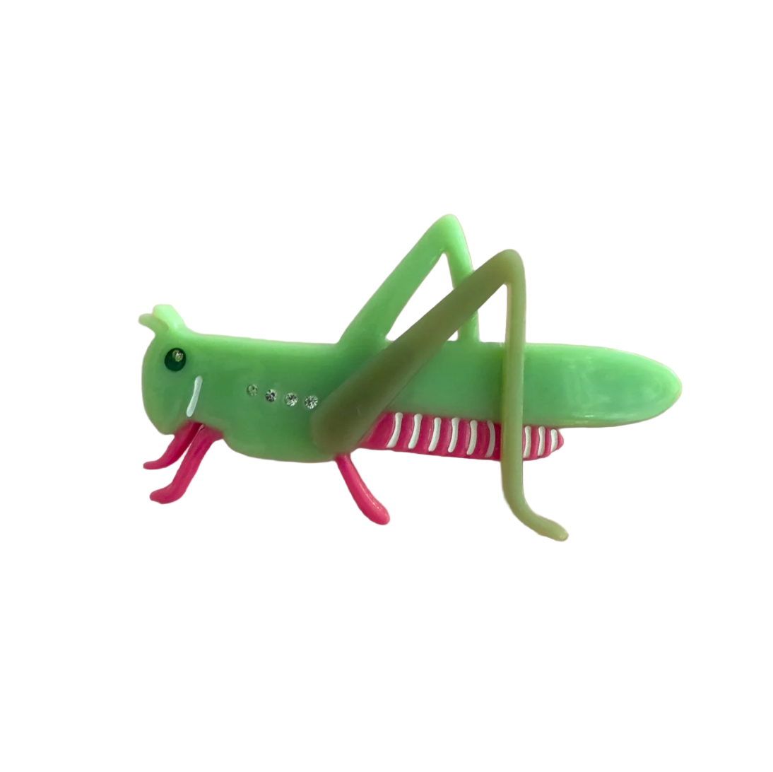 Green grasshopper Chapulin Hair clip from centinelle 