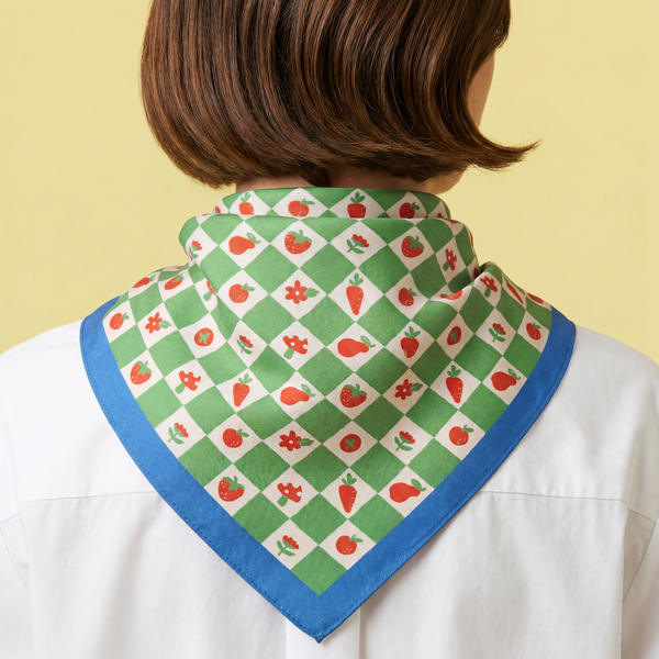 Green Checkers Cotton Bandana – centinelle