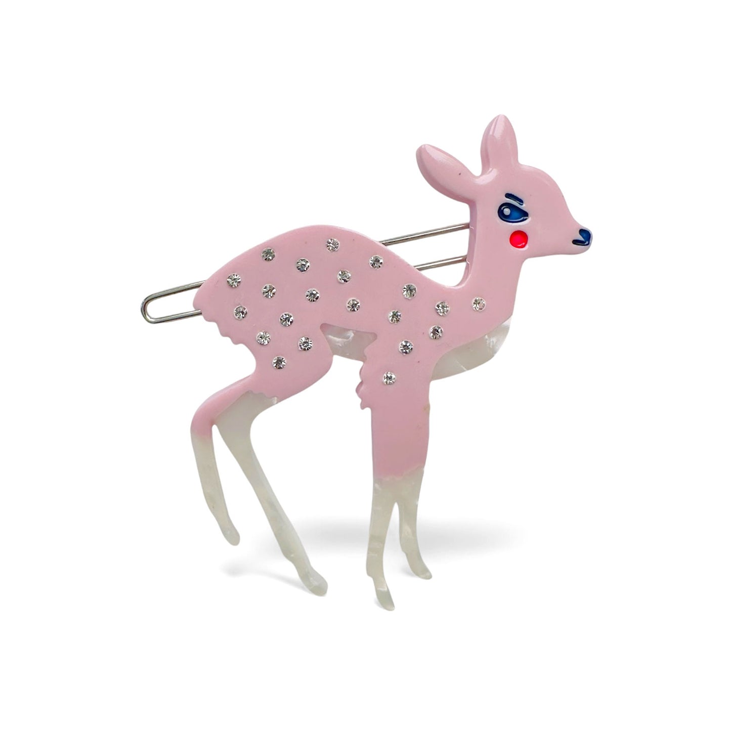 DEER BLUEBERRIES PINK - Hair Clip - centinelle.