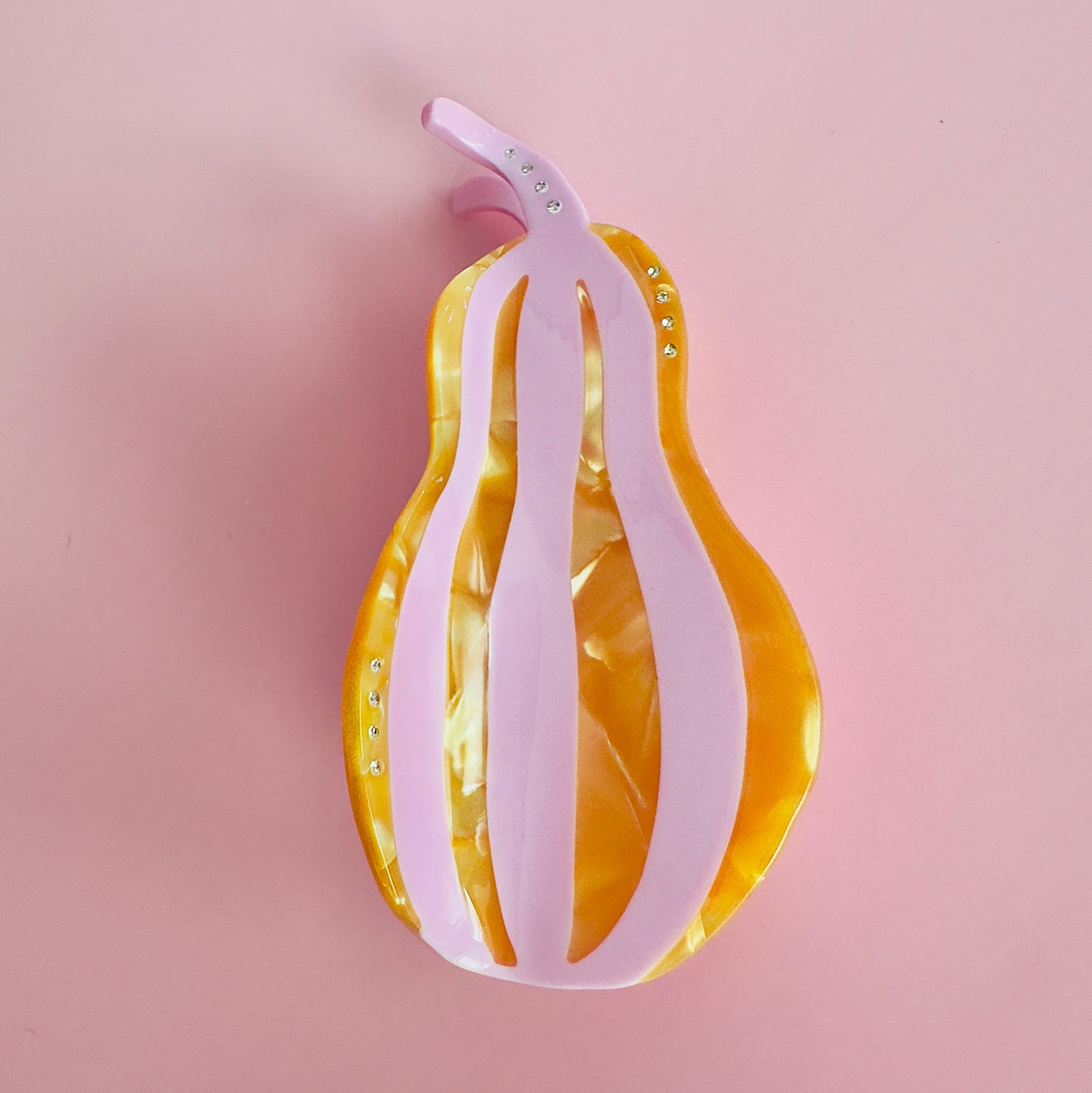 Cozy and delicious fall pink squash hair claw