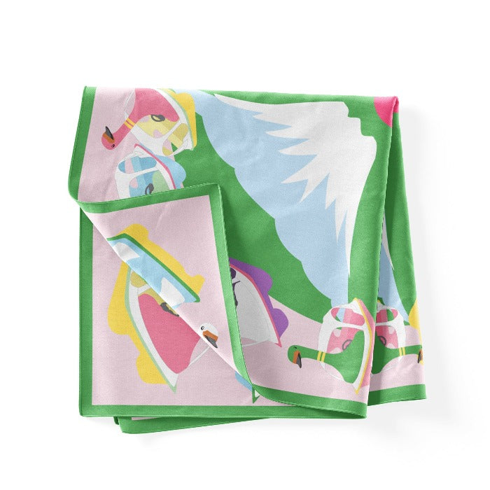 Pedal Boats in Japan cotton-silk bandana by Centinelle